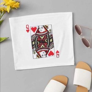 White tube top crop top